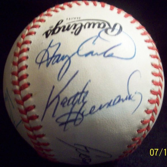 NY METS WORLD SERIES RAWLINGS OFFICIAL BALL NATIONAL LEAGUE SIGNED BY GARY CARTE - Picture 2 of 6
